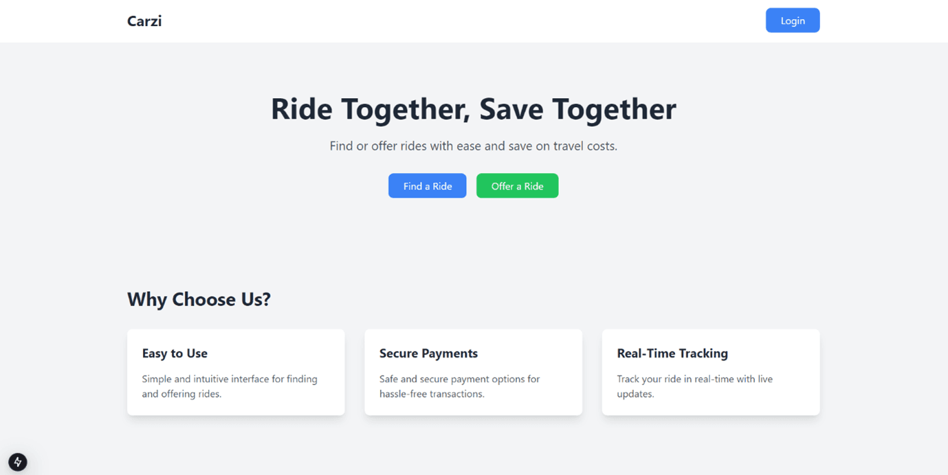Carzi - Car Pooling App